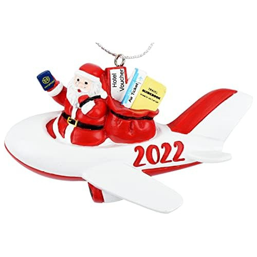 2022 Adorno Navideño De Papá Noel Viaje Avión (hilo ...