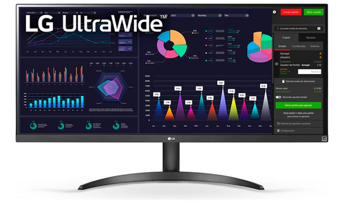 Monitor LG Ultrawide 34 Ips 100hz Freesync Negro 34wq500-b