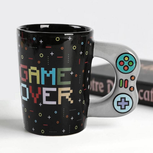 Taza Mug De Ceramica Gamer Game Over Control Joystick