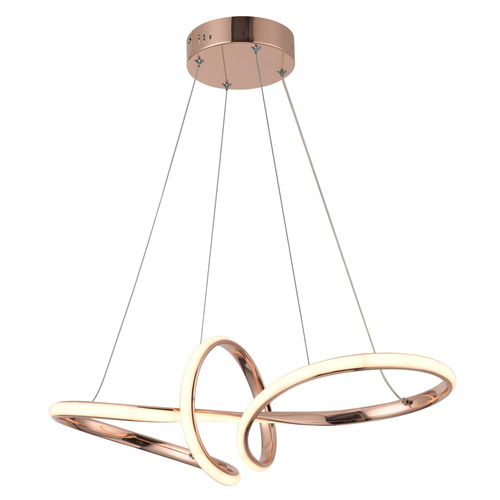 Lustre Pendente Nitrolux Lp-01r Rose Gold Led Bivolt