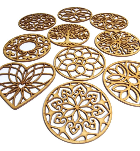 X20 Mandalas 10cm Fibro Facil Caladas Varios Modelos Oferta!