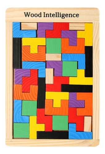 Tetris Rompecabezas Educativo De Madera 1 Cm Espesor