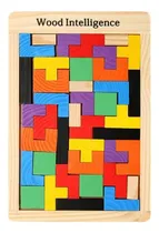 Comprar Tetris Rompecabezas Educativo De Madera 1 Cm Espesor