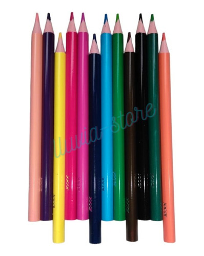 Lapices De Colores Jumbo 12 Piezas Mina 4mm
