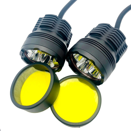 Imagen 2 de 6 de Kit De Faros Exploradoras Para Moto Sercomoto Sm512 Led 50w
