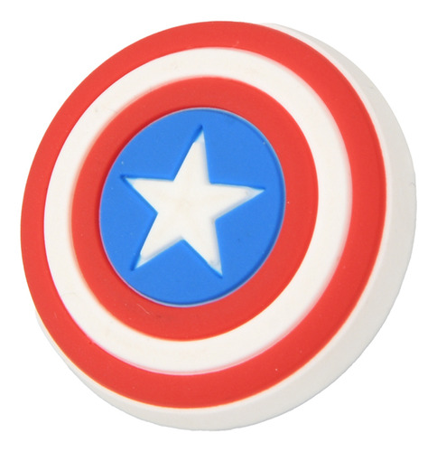 Pin Crocs Jibbitz Captain America Shield En Rojo Y Celeste |