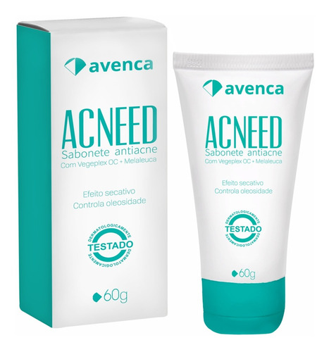 Avenca Acneed Sabonete Antiacne 60g Tipo de pele Normal