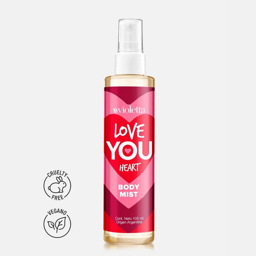 Eau De Toilette Love You Heart Y Body Mist De Regalo