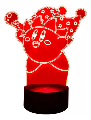 Lámpara 3d App Incluida Kirby Mago + Pilas