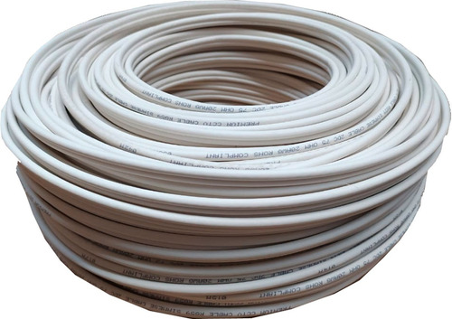 Cable Coaxial Siames Cal 20  P/cctv  Blanco 100 Mts B08