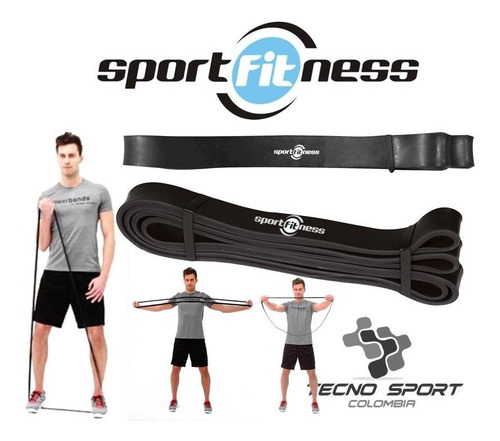 Imagen 4 de 10 de Kit 5 Pzs Banda Poder Elástica Sportfitness Tonificacion Gym