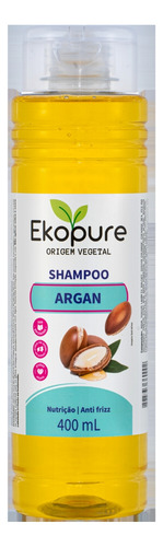 Shampoo Argan Nutre Anti Frizz Hidrata Vegano Ekopure 400ml