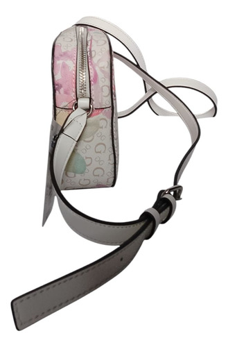 Crossbody Guess Diseño Floreado Para Mujer Nuevo Y Original Blanco Floreado Níquel Blanco