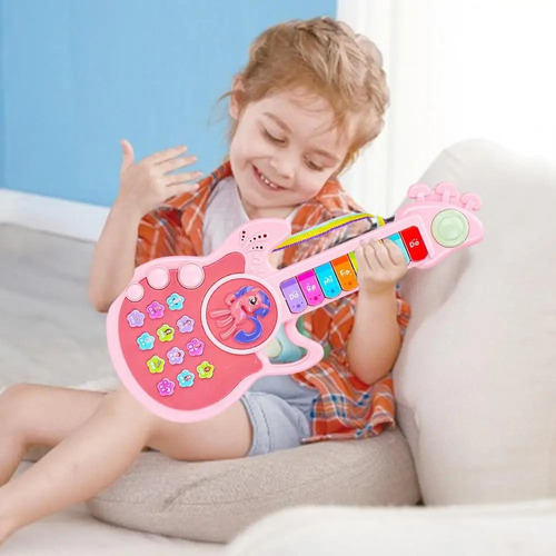 Np Guitarra De Juguete Musical For Niños Con Luz, 1 Piezas