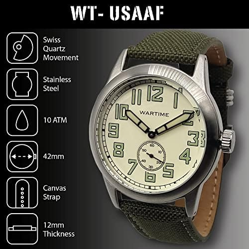 Reloj Militar Wti World Time International Ww2: Reloj Vintag