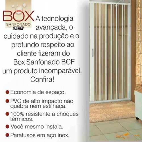 Box Sanfonado Em Pvc 1,00 Lag X 1,85 Alt Branco Frete Grátis