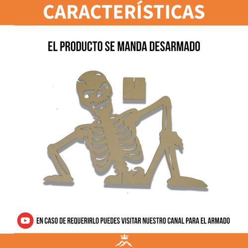 Kit De 2 Calaveras Día De Muertos Para Jardín Mdf 3 Mm