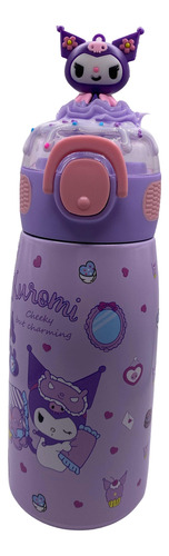 Botella Termica Acero Inoxidable Con Pico De Hello Kitty Violeta