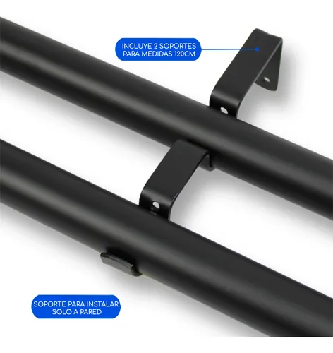 Barras De Cortina Extensibles Metálicas 120-210 Cm Guiza
