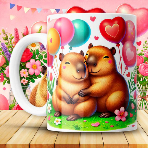 12 Plantillas Para Tazas Capibaras Amistosos Png Mockup