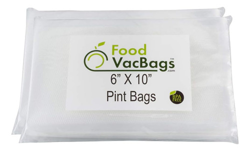 200 Foodvacbags 6  X 10  Sellador Al Vacio Bolsas De Almace