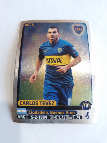 Figurita Futbol Argentino 2015 N 107 Tevez Boca Metalizada