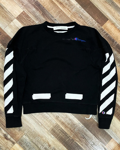 Poleron Off White X Champion Boxy Fit M Hombre Xl Mujer Original Usado