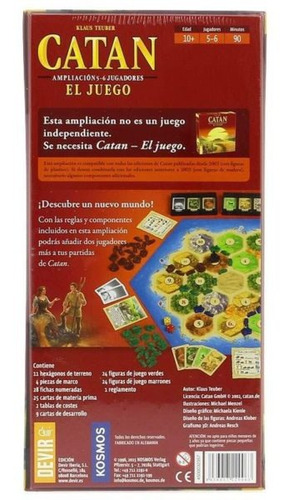 Imagen 2 de 3 de Catan: Ampliacion Para 5-6 Jugadores