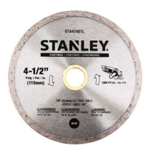 Disco Diamantado Continuo 4,5 / 115mm / 13.300 Rpm Stanley