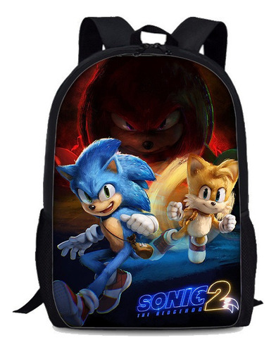 Mochila Sonic De Dibujos Animados 3d Mochila Escolar For Es