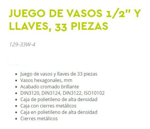 Imagen 4 de 6 de Set Juego Bocallaves 33 Piezas Llaves Irimo De Bahco Enc 1/2
