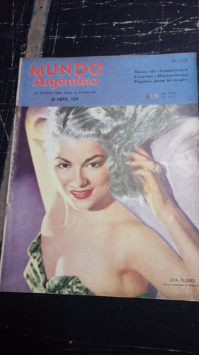 Mundo Argentino Abril 54 Eva Flores Por Annemarie Heinrich 