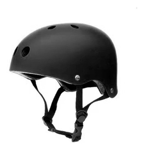 Casco Skate Clasico De Alto Impacto Negro Con Ventilacion Q9