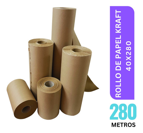 Rollo Papel Kraft 40 Cm X 280 Metros