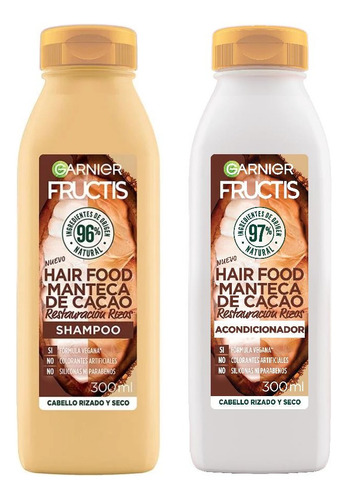 Shampoo + Acodicionador Fructis Hair Food Manteca De Cacao