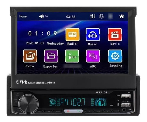 Dvd Retratil Multimídia 7 Android iPhone 2ram 32gb Auto