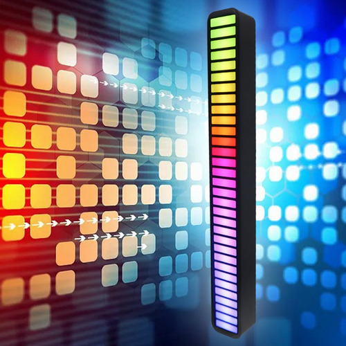 . Rgb Led Música Rítmica Activada Por Voz Luz Control De