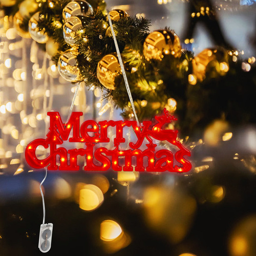 2024 Letrero Led De Feliz Navidad Con Luces Del Alfabeto