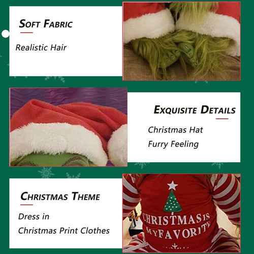 D Muñeca De Felpa De Látex De Juguete De Navidad Grinch,