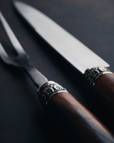 Imagen 5 de 7 de Juego Asado Real | Cuchillo Y Tenedor Para Parrilla