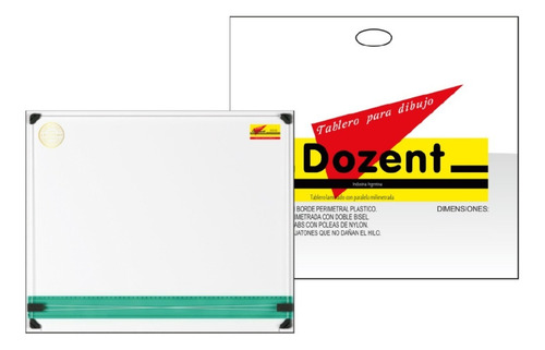 Imagen 3 de 5 de Kit Tablero De Dibujo Plantec Dozent 50x60 1 Pos+6 Útiles