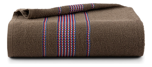 Kit 2 Toalhas De Banho 1,50m X 0,80cm 100% Algodão De Alta Qualidade Toque Suave Ótima Absorção Durável Acabamento Sofisticado Theovitex Marrom