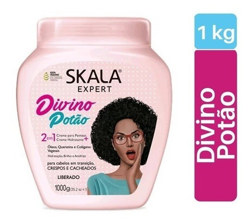Imagem 3 de 3 de Creme Skala Expert Para Cabelos Cacheados Divino Crespo 1 Kg