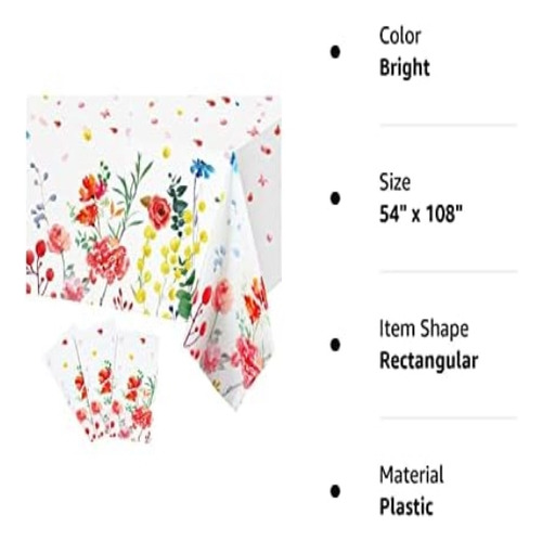 3 Piezas De Mantel Floral De Verano, Mantel De Flores Silves