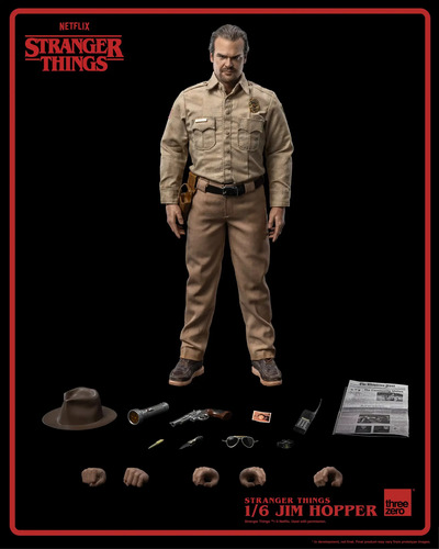 Jim Hopper 1/6 Stranger Things S1 Netflix Threezero Original