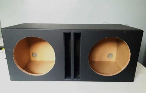 Caja Acustica Doble Para Subwoofer 8  Slot Port Mdf Litrada 