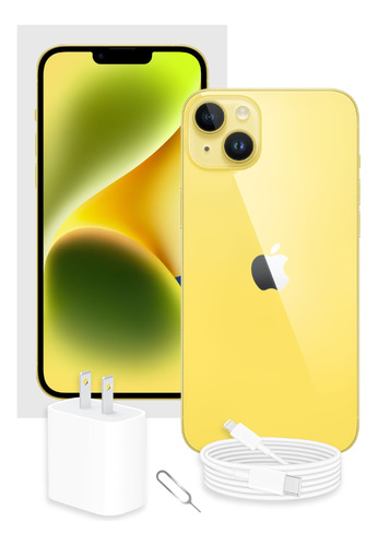 Apple iPhone 14 128 Gb Amarillo Esim Con Caja Original Y Batería 100%  (Reacondicionado)
