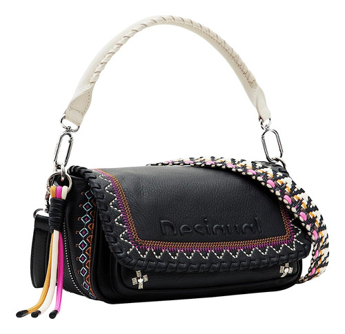 Bolso Bandolera Bordado De Tamaño Mediano Desigual