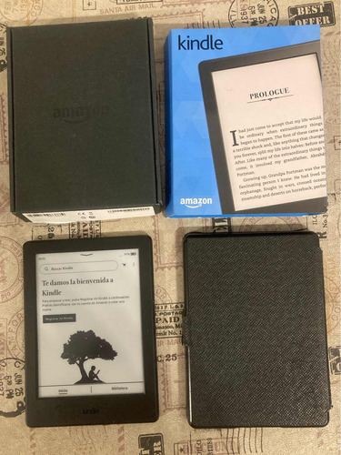 Kindle Amazon 8va Generación Con Caja Cable Y Funda Rígida