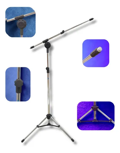 Pedestal Suporte Profissional para Microfone Telescópico Visão
